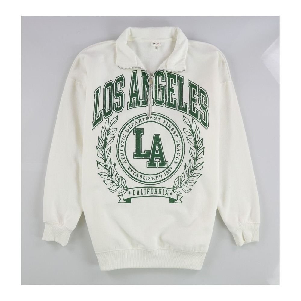 Self Esteem Womens Los Angeles Sweatshirt White X-Large